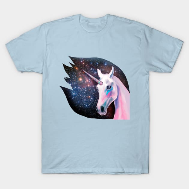 Space Unicorn T-Shirt by Rat Bons